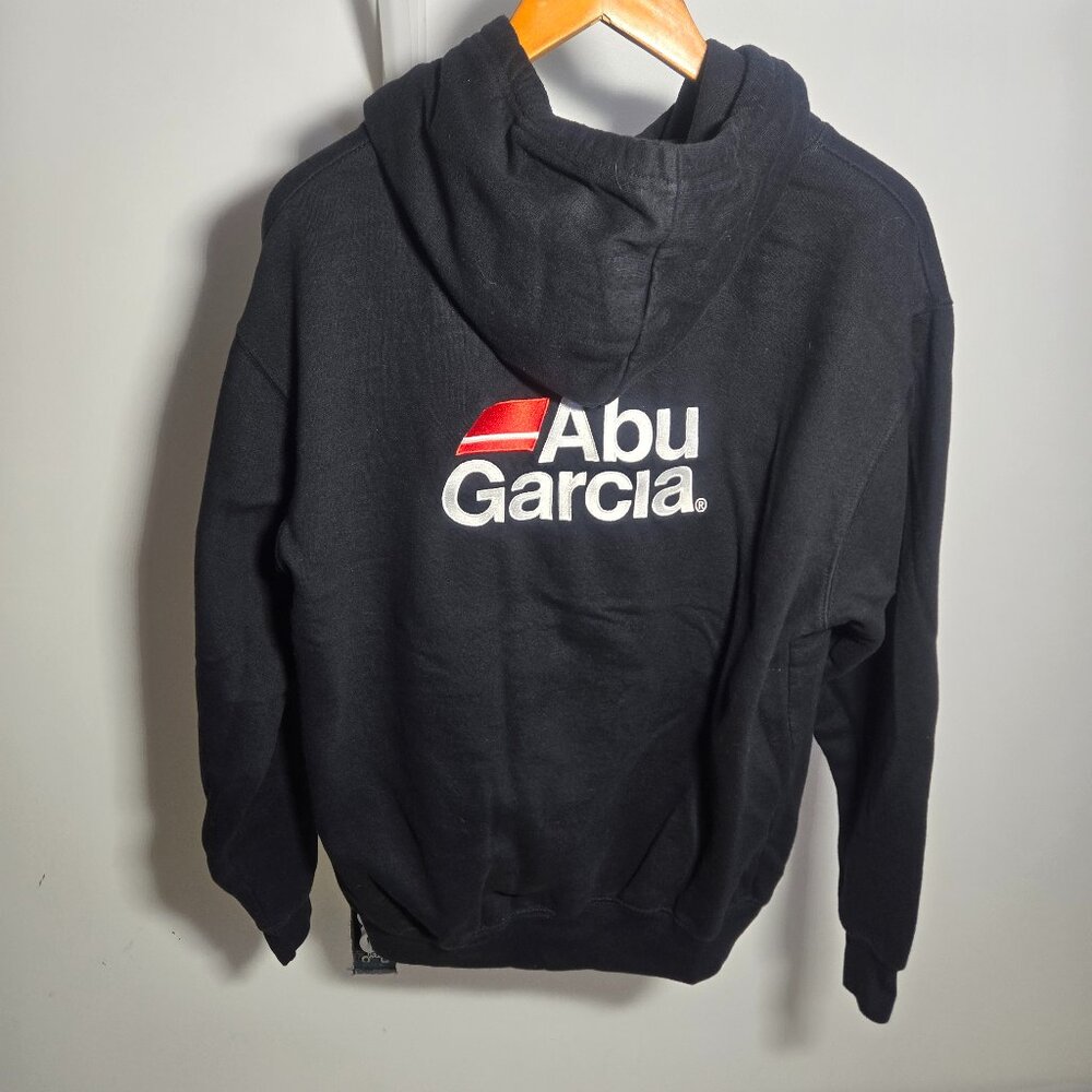 Abu Garcia Embroidered Black Hoodie Sweatshirt Size Large Fishing Hoodie